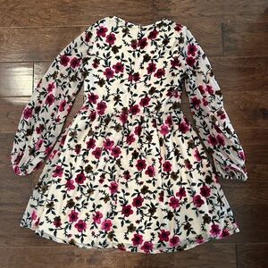 Joyfolie Pink Floral Long Sleeve Dress